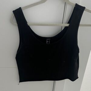 Forever 21: Dark Gray Crop Tank Top
